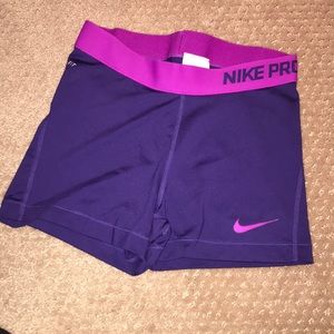 NIKE PRO WOMEN’S 3” TRAINING SPANDEX SHORT PURPLE